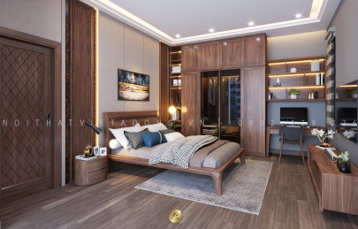 Nội thất phòng ngủ gỗ óc chó, hơn 20 mẫu tha hồ lựa chọn